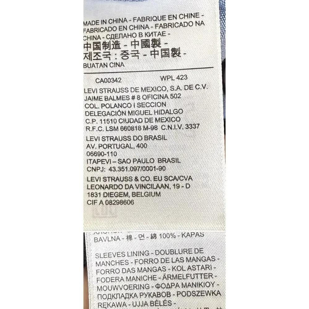 Levi’s Women’s Bomber Jacket Sz L Satin Rosebud Black Pink Chambray Lining - Picture 6 of 11